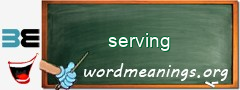 WordMeaning blackboard for serving